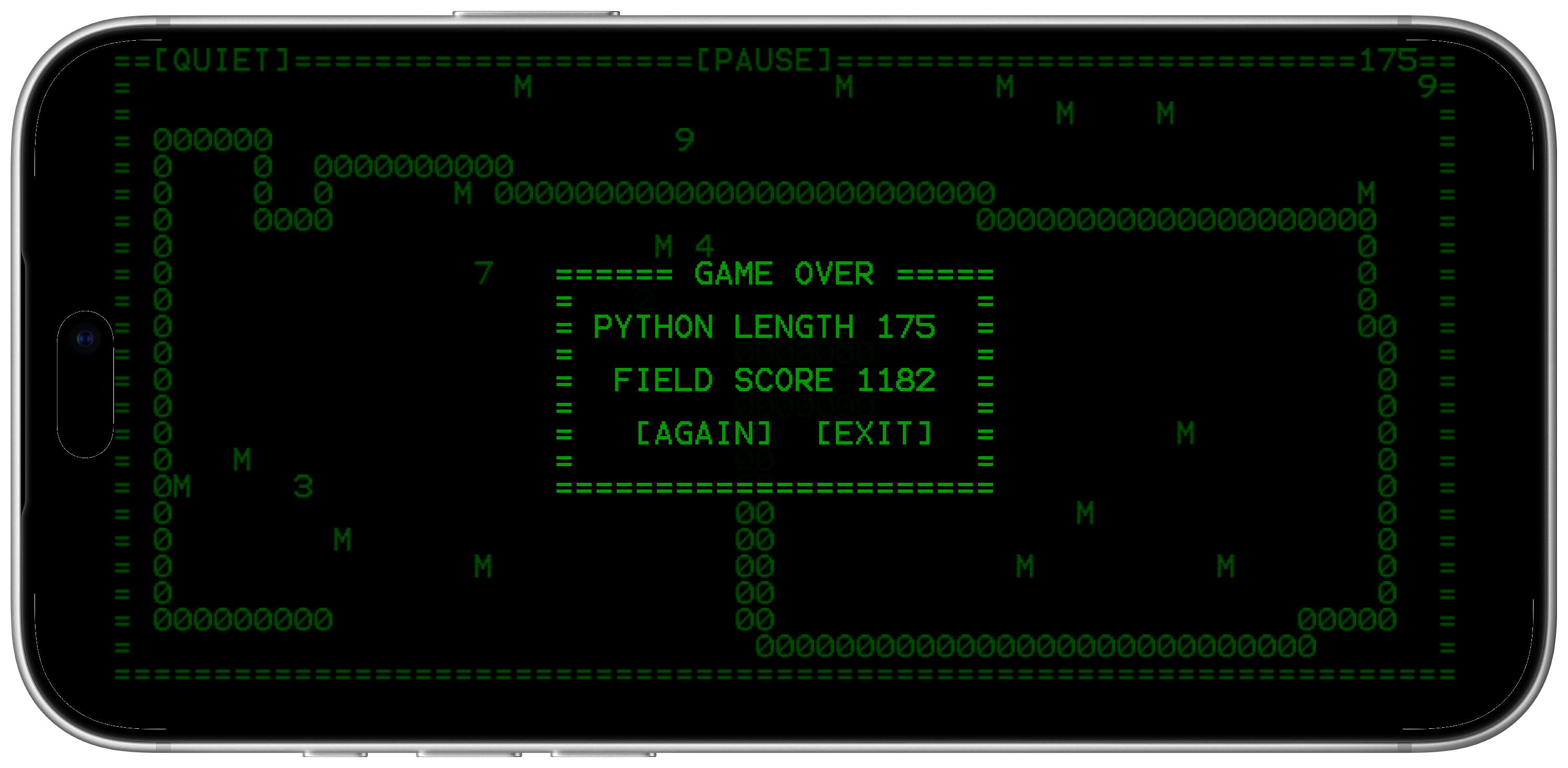 Python game over screen
